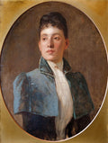 Károly Lotz Portrait of Mrs Sándor 1888 Fine Art Print