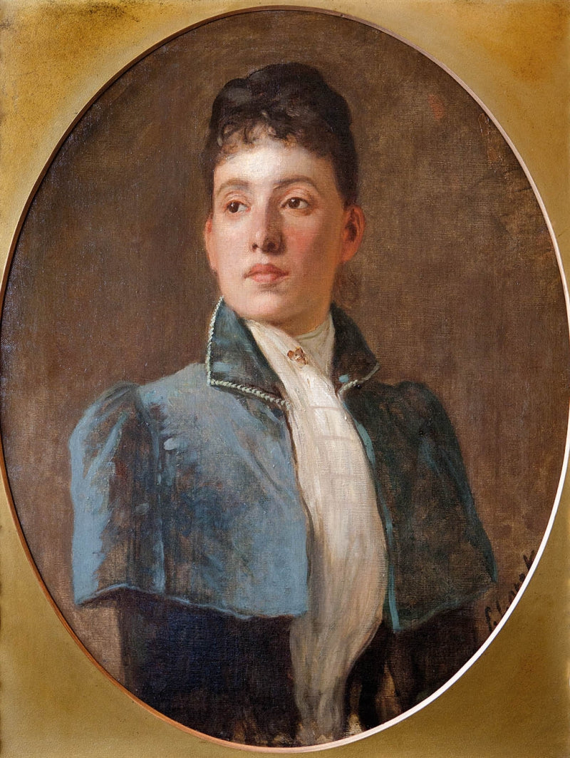 Károly Lotz Portrait of Mrs Sándor 1888 Fine Art Print