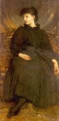 Károly Lotz Kornélia Lotz Dressed in Black 1896 Fine Art Print