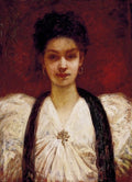 Károly Lotz Portrait of Kornélia Lotz 1862 Fine Art Print
