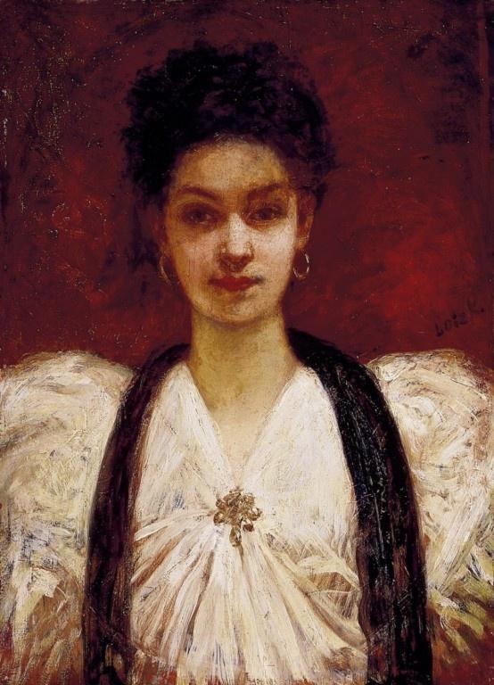 Károly Lotz Portrait of Kornélia Lotz 1862 Fine Art Print