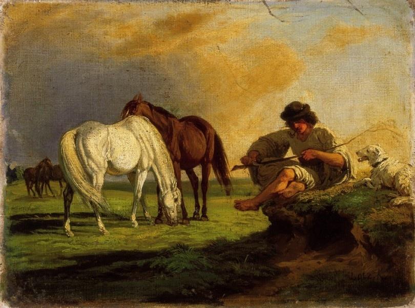 Károly Lotz Resting Stud 1904 Fine Art Print