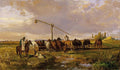 Károly Lotz Watering 1865 Fine Art Print