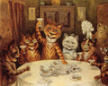 {{ product_title }} Fine Art Print | {{ product_vendor }} Jakero77 Louis Wain The Wedding Breakfast Toast 1886 Cats Partying Fine Art Print Art Print  Jakero77