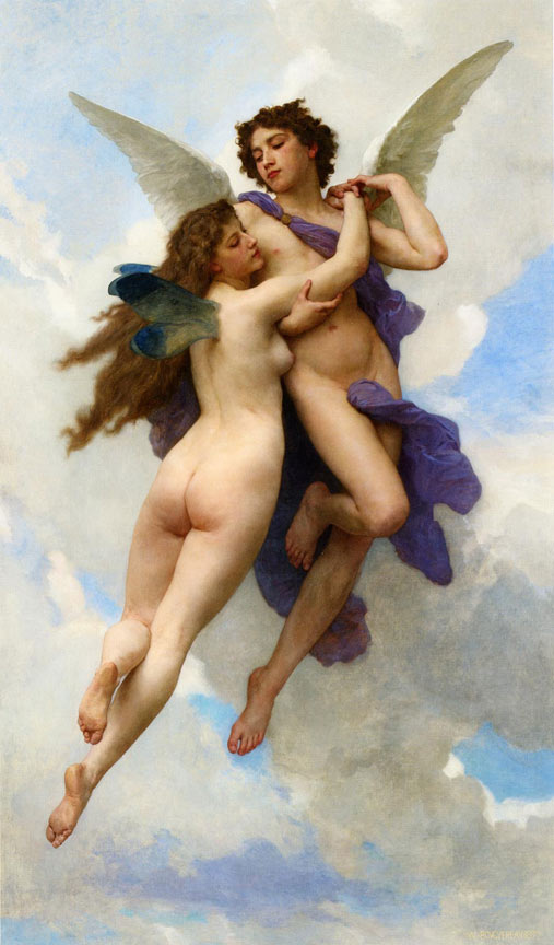 William-Adolphe Bouguereau Love and Psyche 1899 Fine Art Print