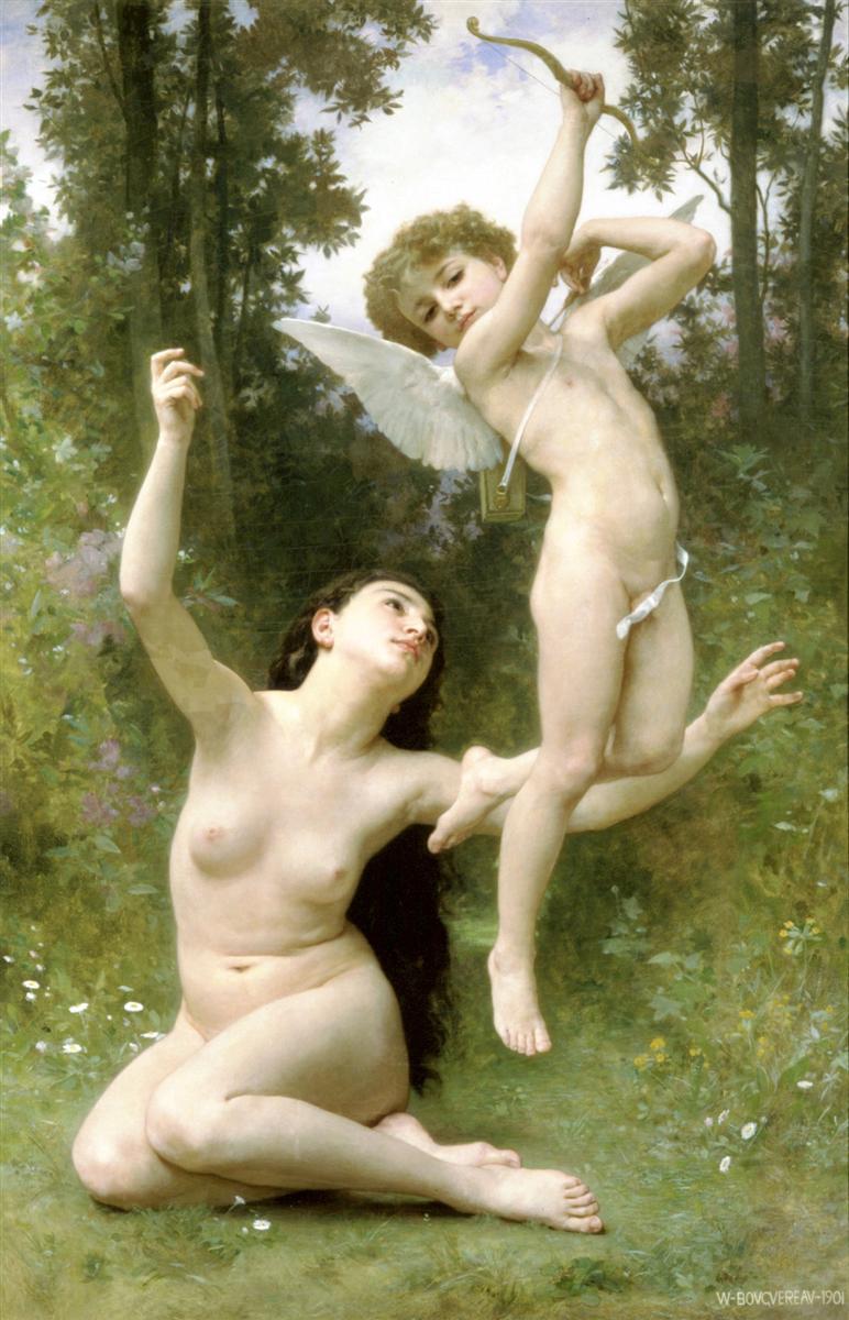 William-Adolphe Bouguereau Love takes off 1901 Fine Art Print