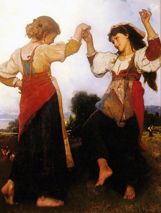 Léon Bazile Perrault The tarantella 1879 Fine Art Print