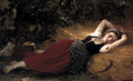 Léon Bazile Perrault A young peasant girl sleeping 1874 Fine Art Print