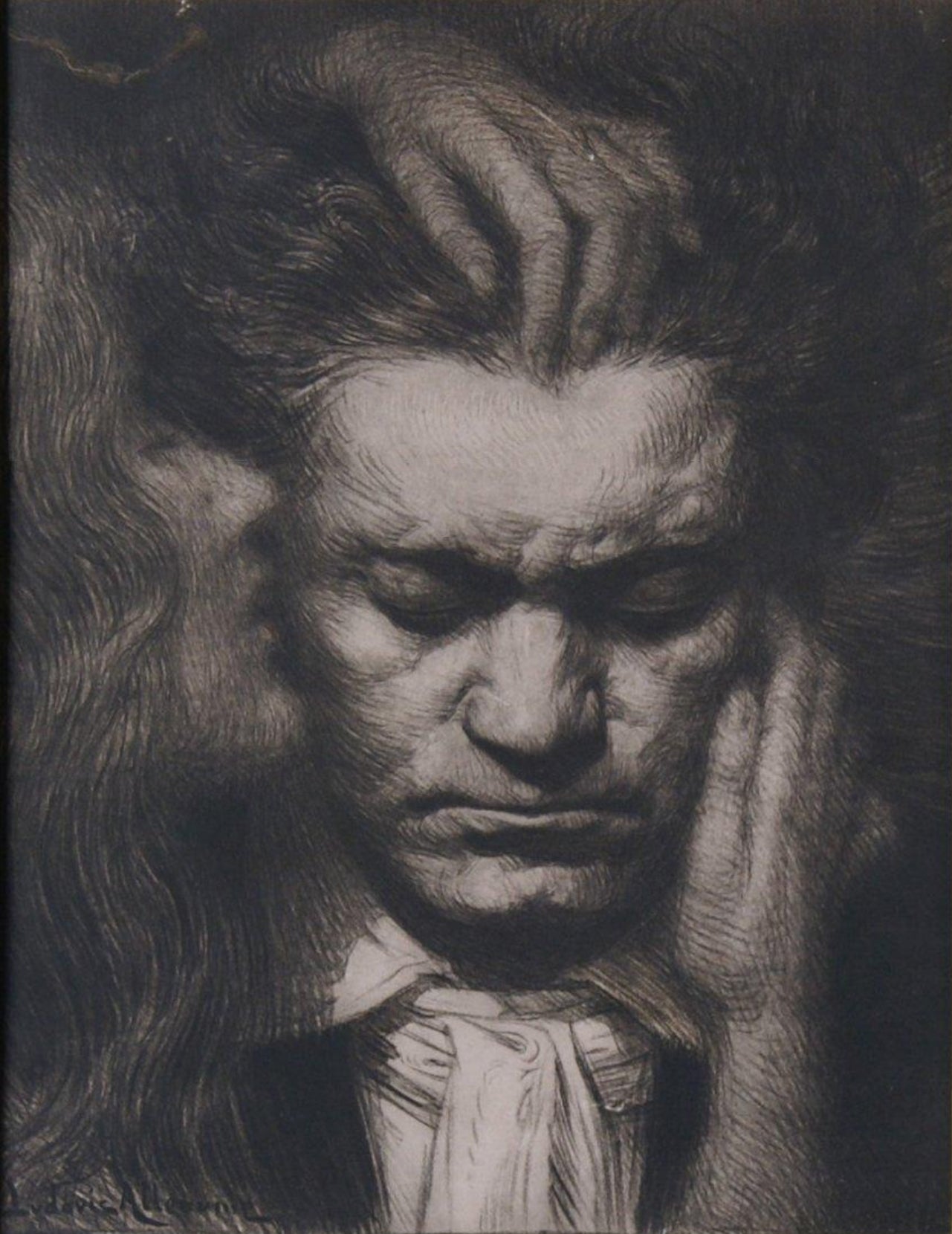 Ludovic Alleaume Beethoven 1920 Fine Art Print