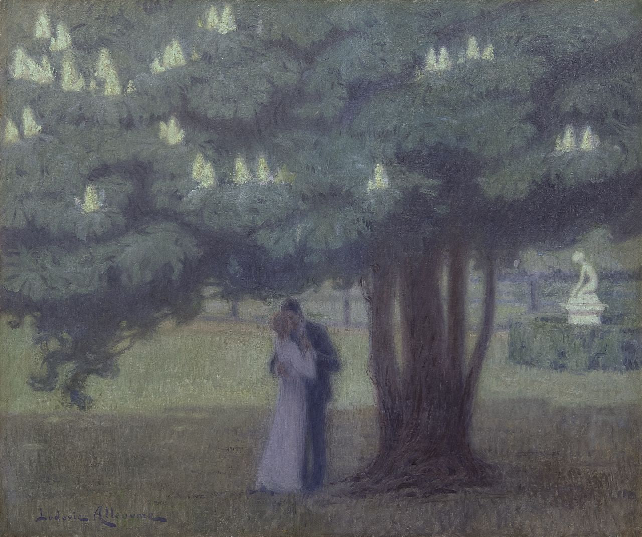 Ludovic Alleaume Under the Chestnut Tree 1939 Fine Art Print