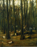 Max Liebermann Lumberjack in the Forest 1898 Fine Art Print