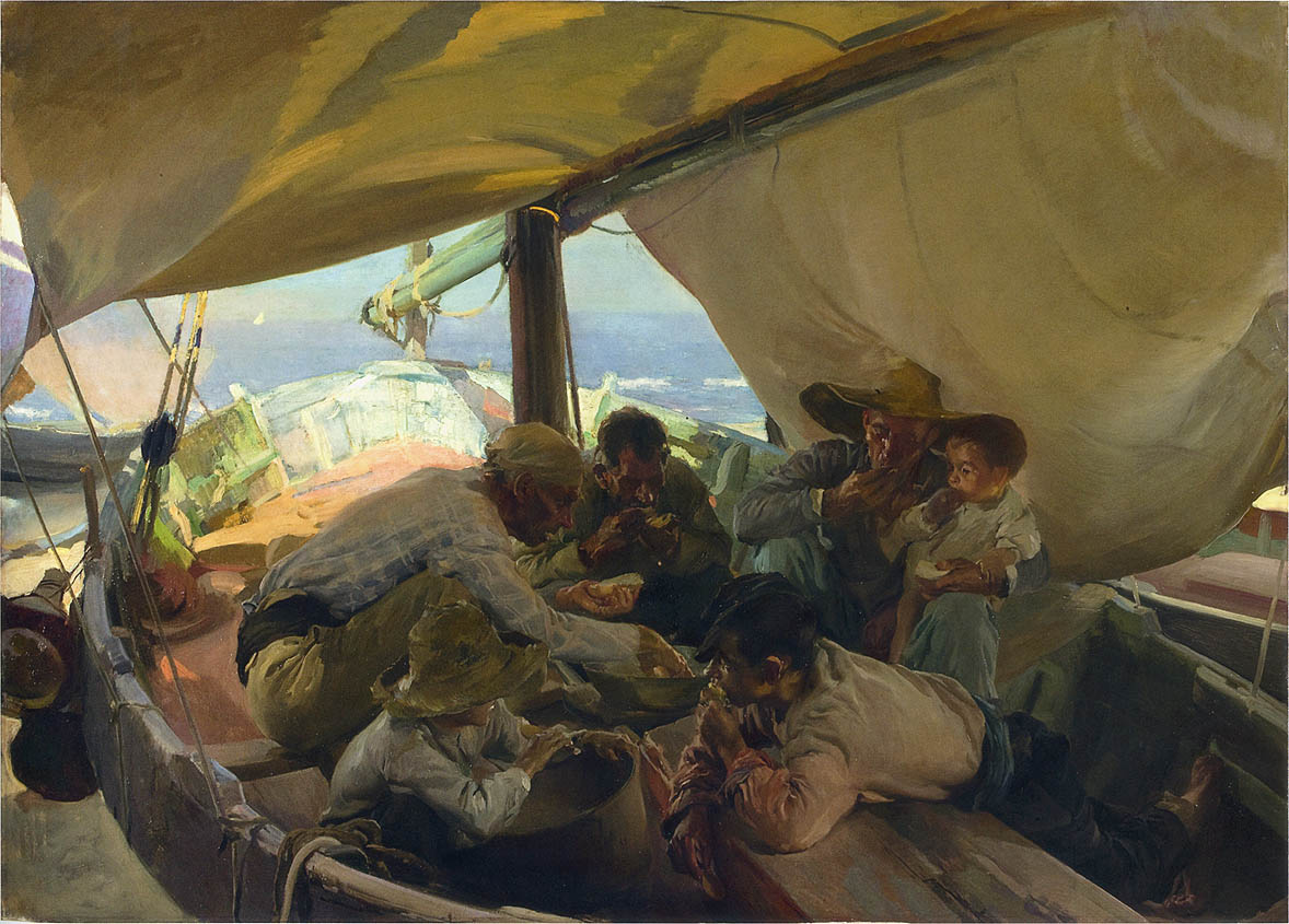 Joaquín Sorolla Lunch on the Boat 1898 Fine Art Print