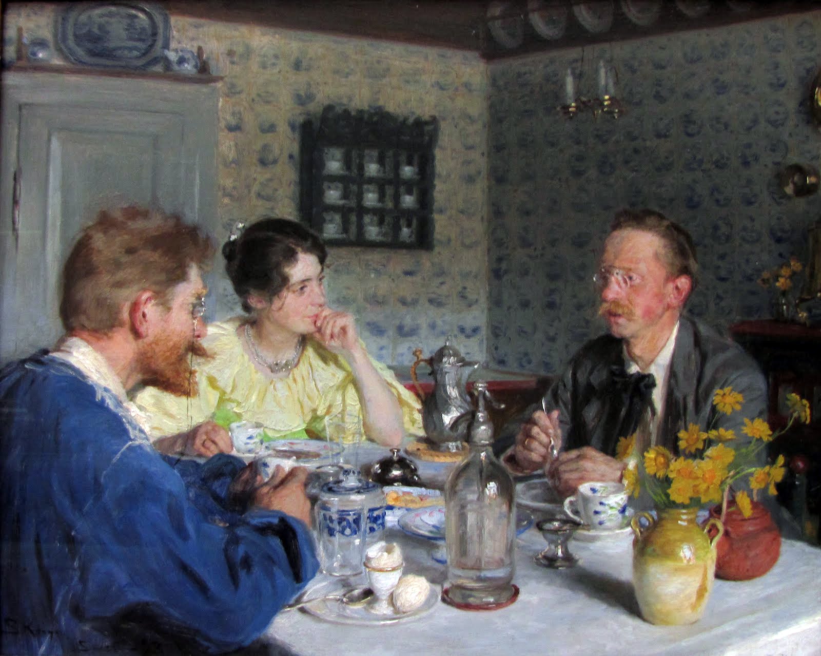 Peder Severin Kroyer Lunch with Otto Benzon 1893 Fine Art Print