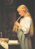 Albrecht Anker Girl Braiding Her Hair 1887 Fine Art Print