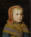 Albrecht Anker Girl with a red Cap 1866 Fine Art Print