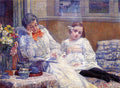 Theo van Rysselberghe Madame Theo van Rysselberghe and Her Daughter 1899 Fine Art Print