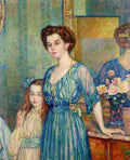 Theo van Rysselberghe Madame Von Bodenhausen with Her Daughter Luli 1910 Fine Art Print