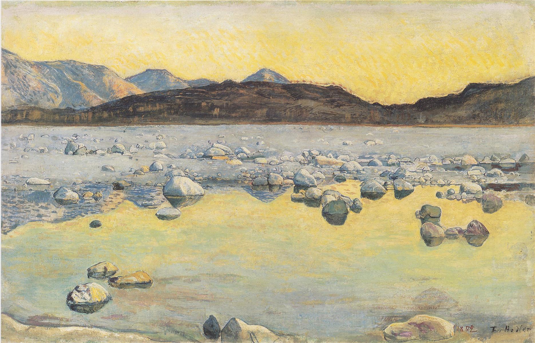 Ferdinand Hodler Maggia Delta before sunrise 1893 Fine Art Print