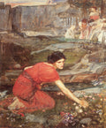 John William Waterhouse Maidens picking Flowers by a Stream 1911 Fine Art Print