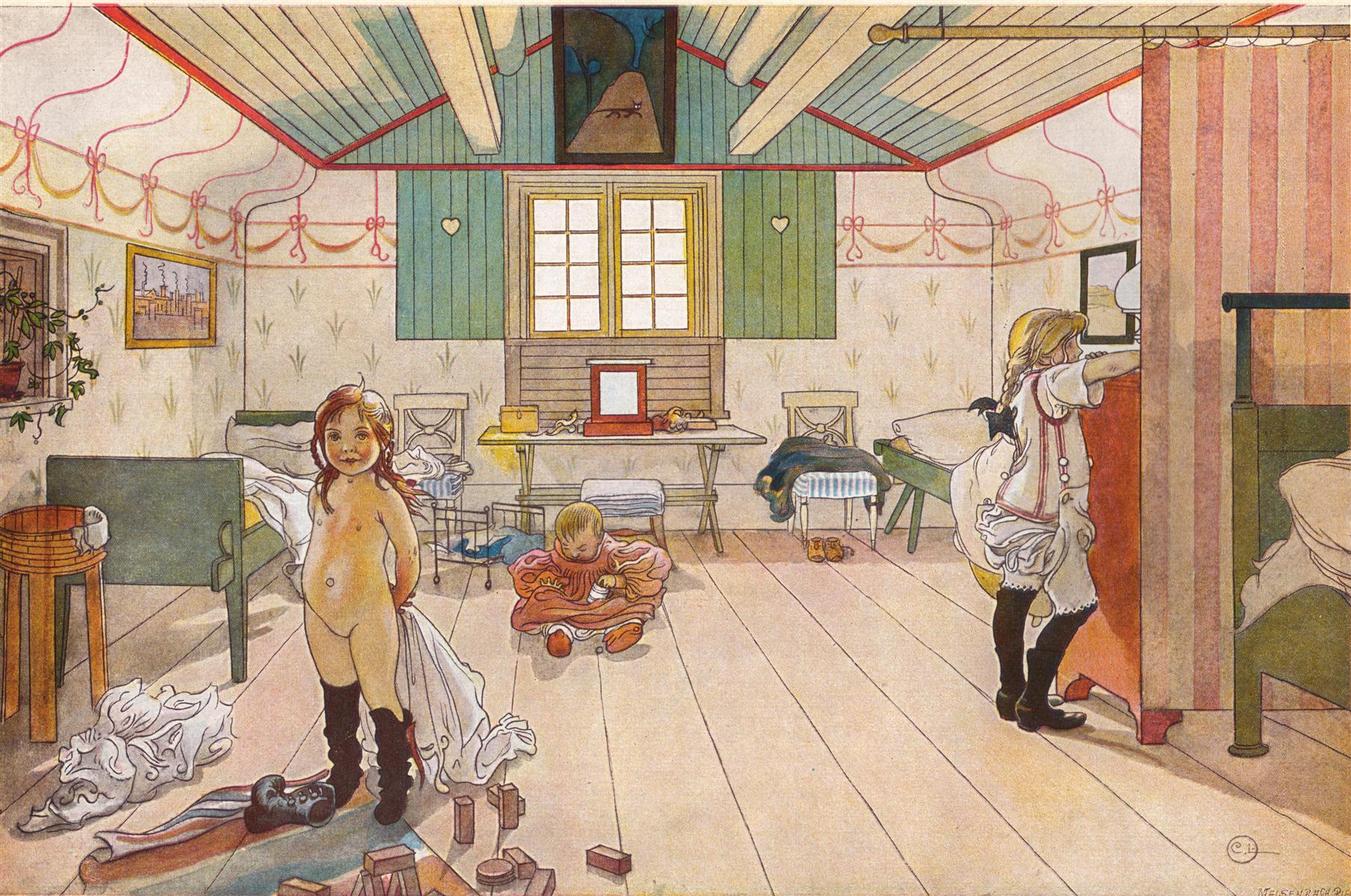 Carl Larsson Mammas and the Small Girls 1897 Fine Art Print