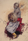 Edwin Lord Weeks Man in Armor (preparatory sketch for Entering the Mosque) 1885 Fine Art Print