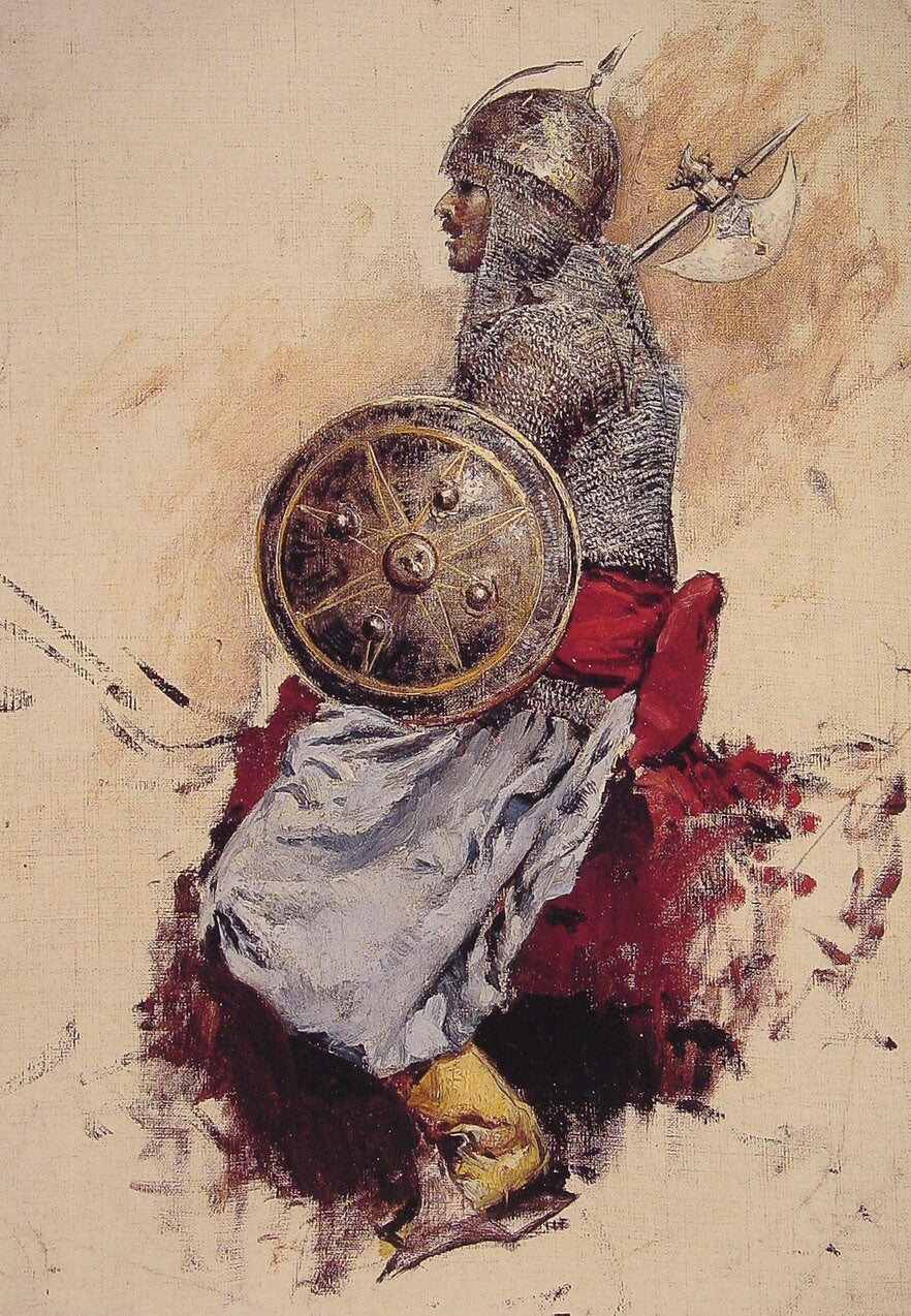 Edwin Lord Weeks Man in Armor (preparatory sketch for Entering the Mosque) 1885 Fine Art Print