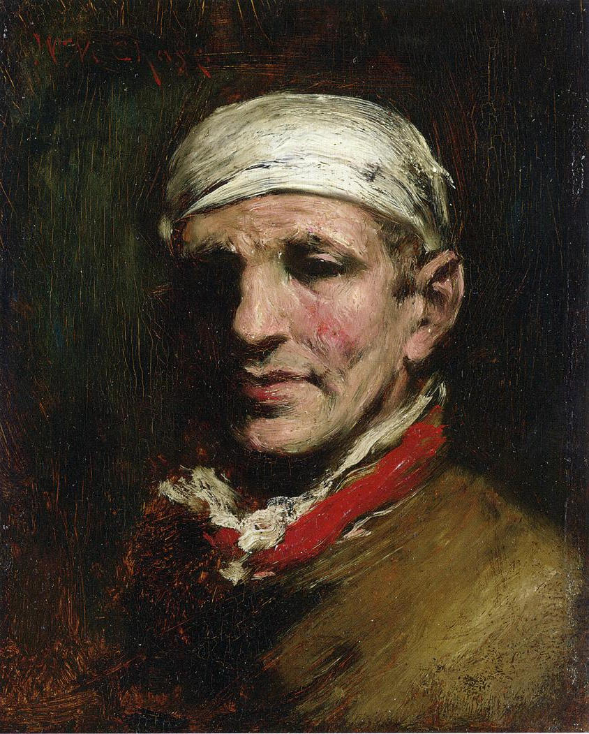 William Merritt Chase Man with Bandana 1872 - 1878 Fine Art Print