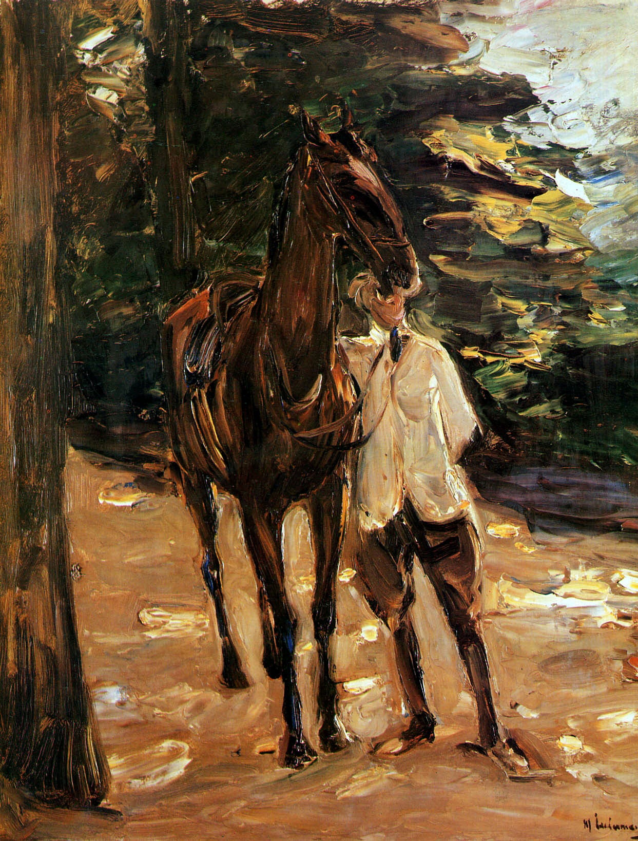 Max Liebermann Man with Horse 1912 Fine Art Print
