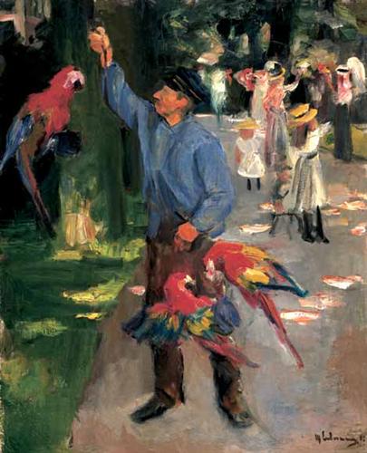 Max Liebermann Man with Parrots 1900 Fine Art Print