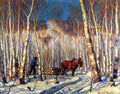 Clarence Gagnon March in the Birch Woods 1919 Fine Art Print