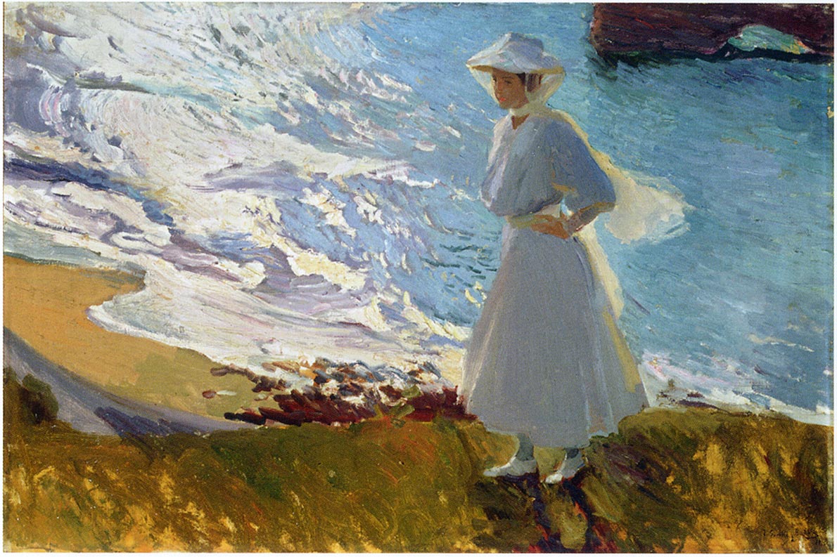 Joaquín Sorolla Maria at the Beach, Biarritz 1906 Fine Art Print