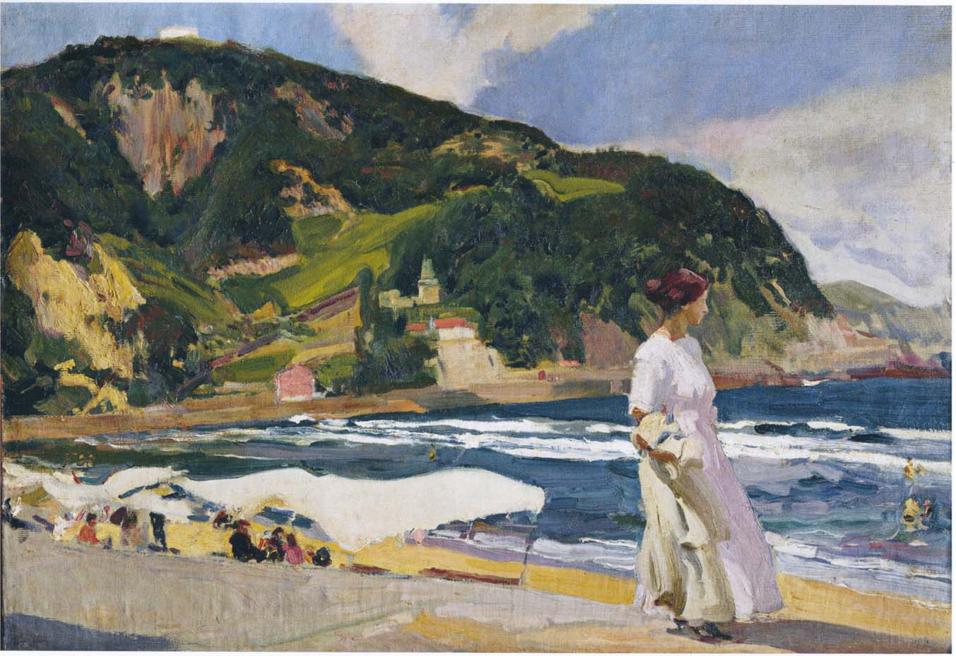 Joaquín Sorolla Maria on the Beach, Zarauz 1910 Fine Art Print
