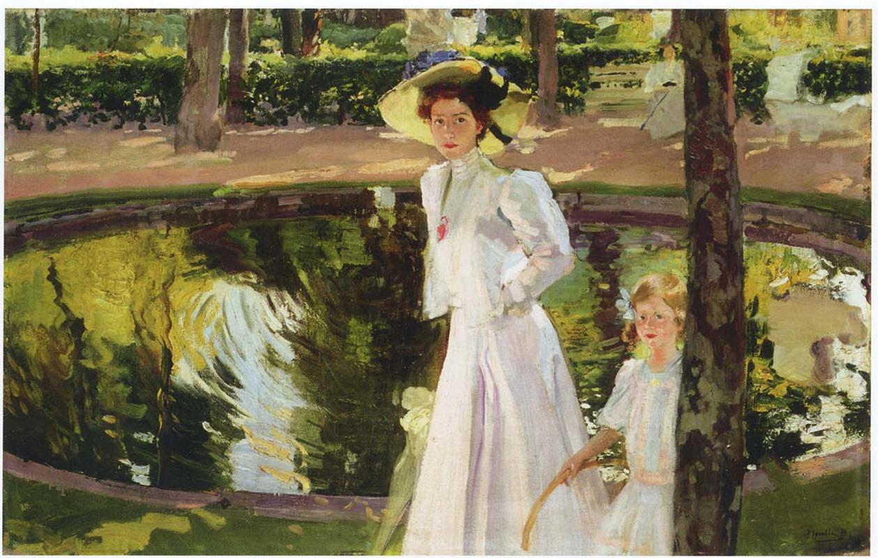 Joaquín Sorolla Marian in the gardens, la Granja 1907 Fine Art Print