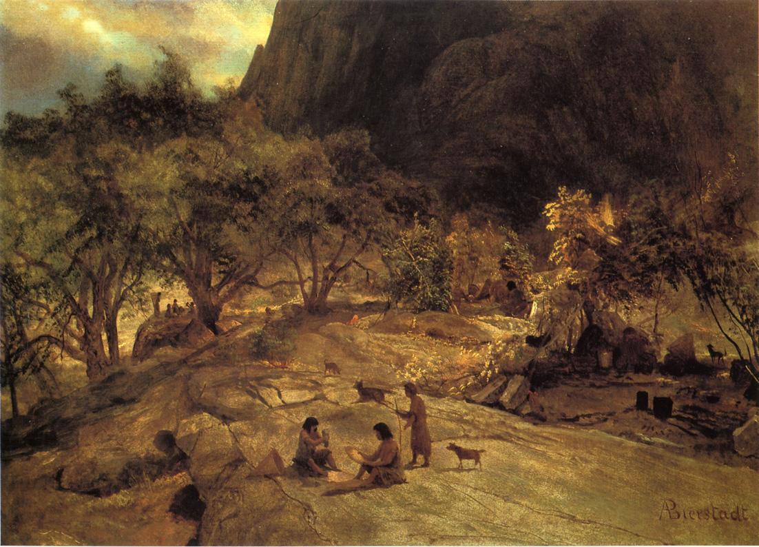 Albert Bierstadt Mariposa Indian Encampment, Yosemite Valley, California 1872 Fine Art Print