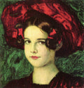 Franz Stuck Mary with a Red Hat 1902 Fine Art Print