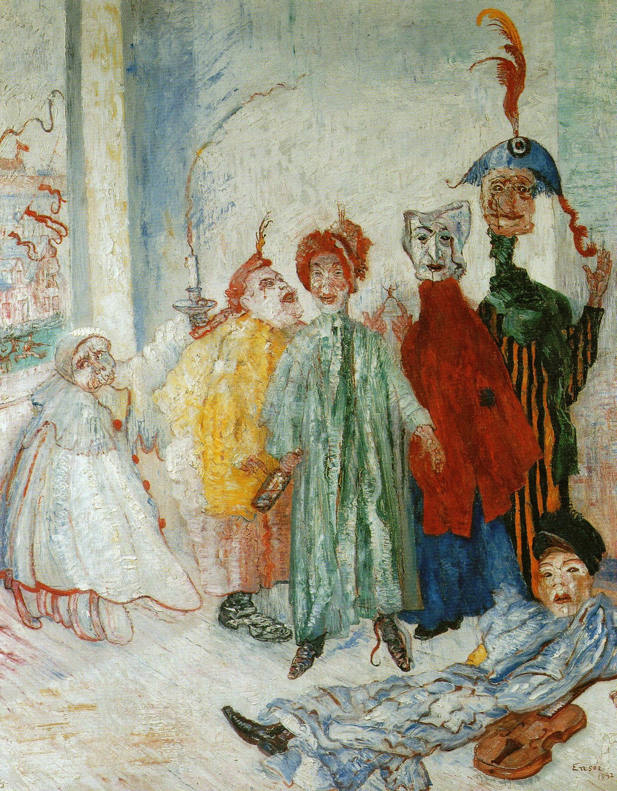 James Ensor Mascaras Singulares 1892 Fine Art Print
