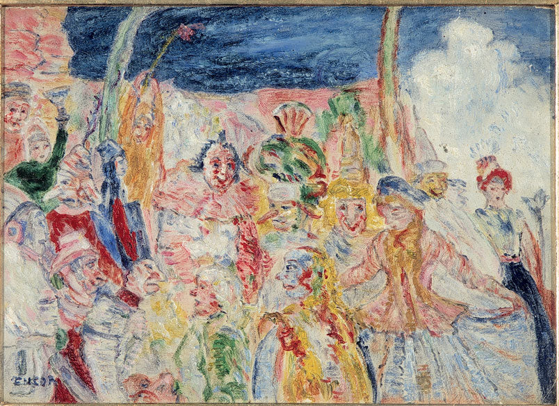 James Ensor Masks 1938 Fine Art Print