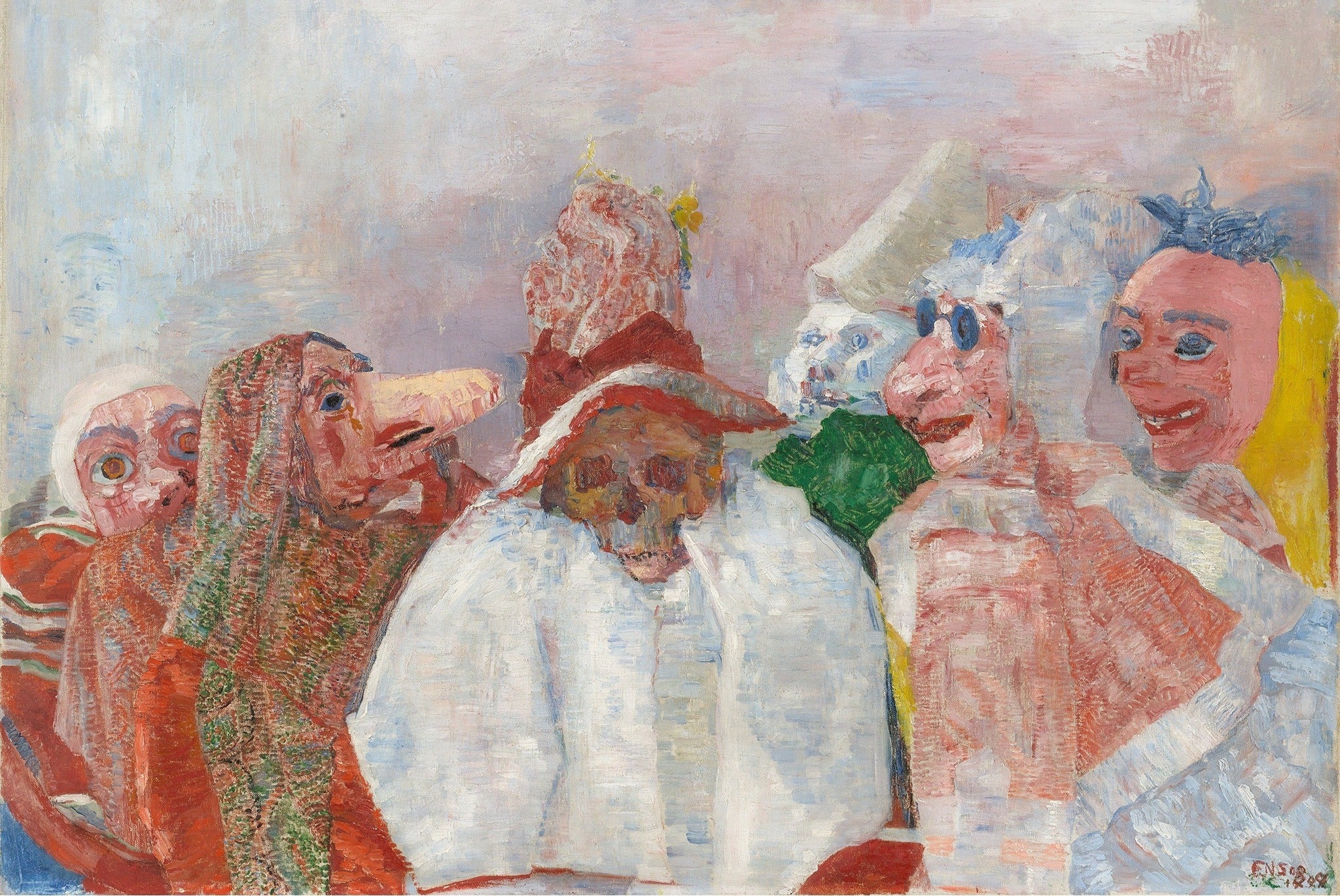 James Ensor Masks Mocking Death 1888 Fine Art Print