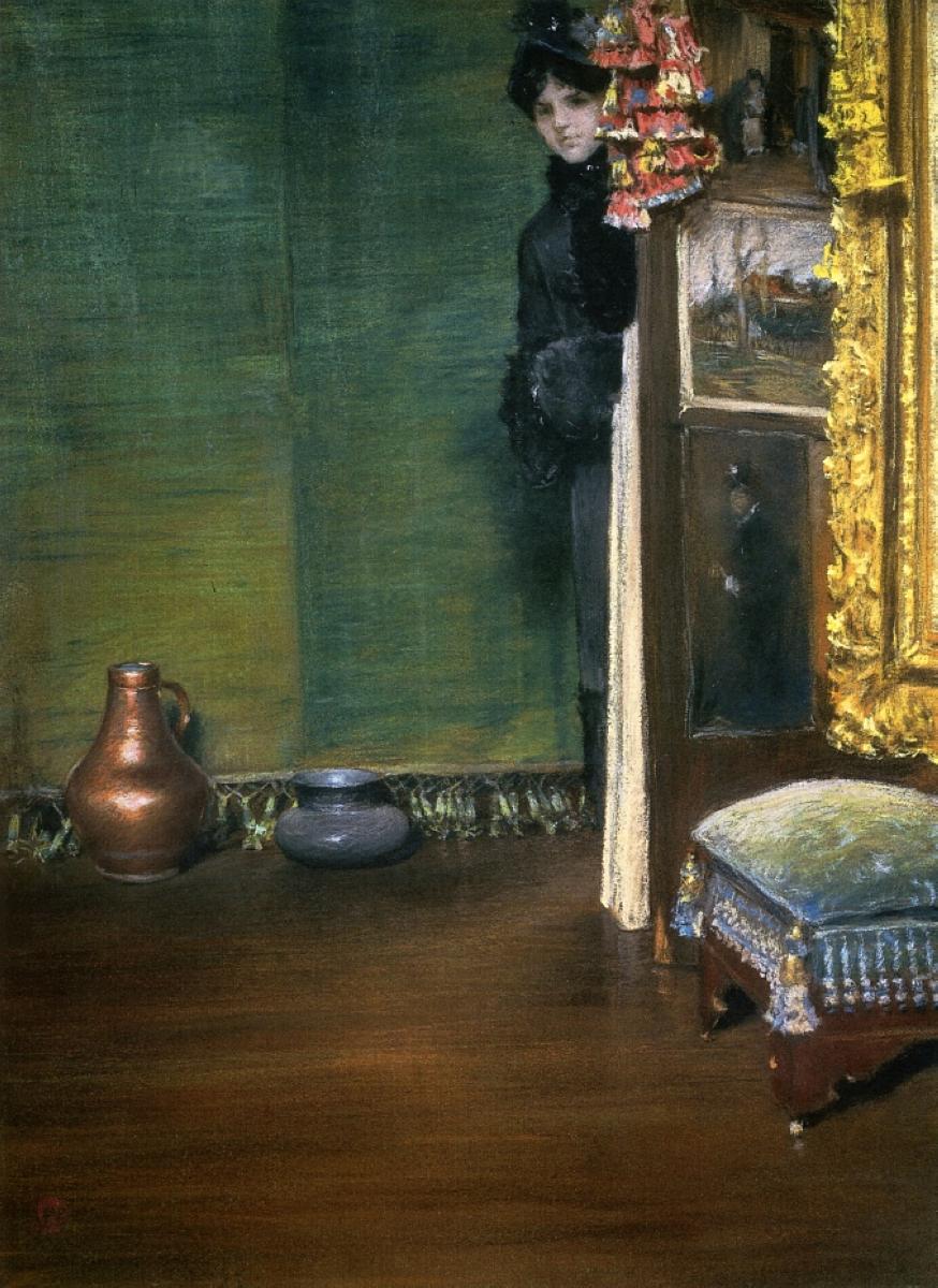 William Merritt Chase May I Come In 1883 Fine Art Print