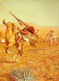 Maynard Dixon The Warriors 1911 Navajo on Horseback Arizona Fine Art Print Fine Art Print | Jakero77