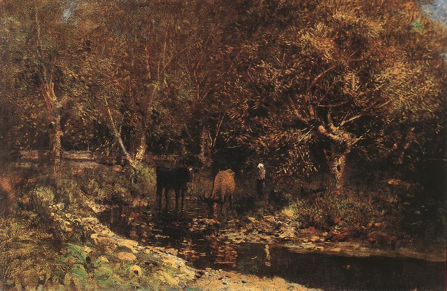 Laszlo Mednyanszky Osiery with Cows 1880 Fine Art Print