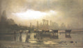 Laszlo Mednyanszky Watering 1880 Fine Art Print