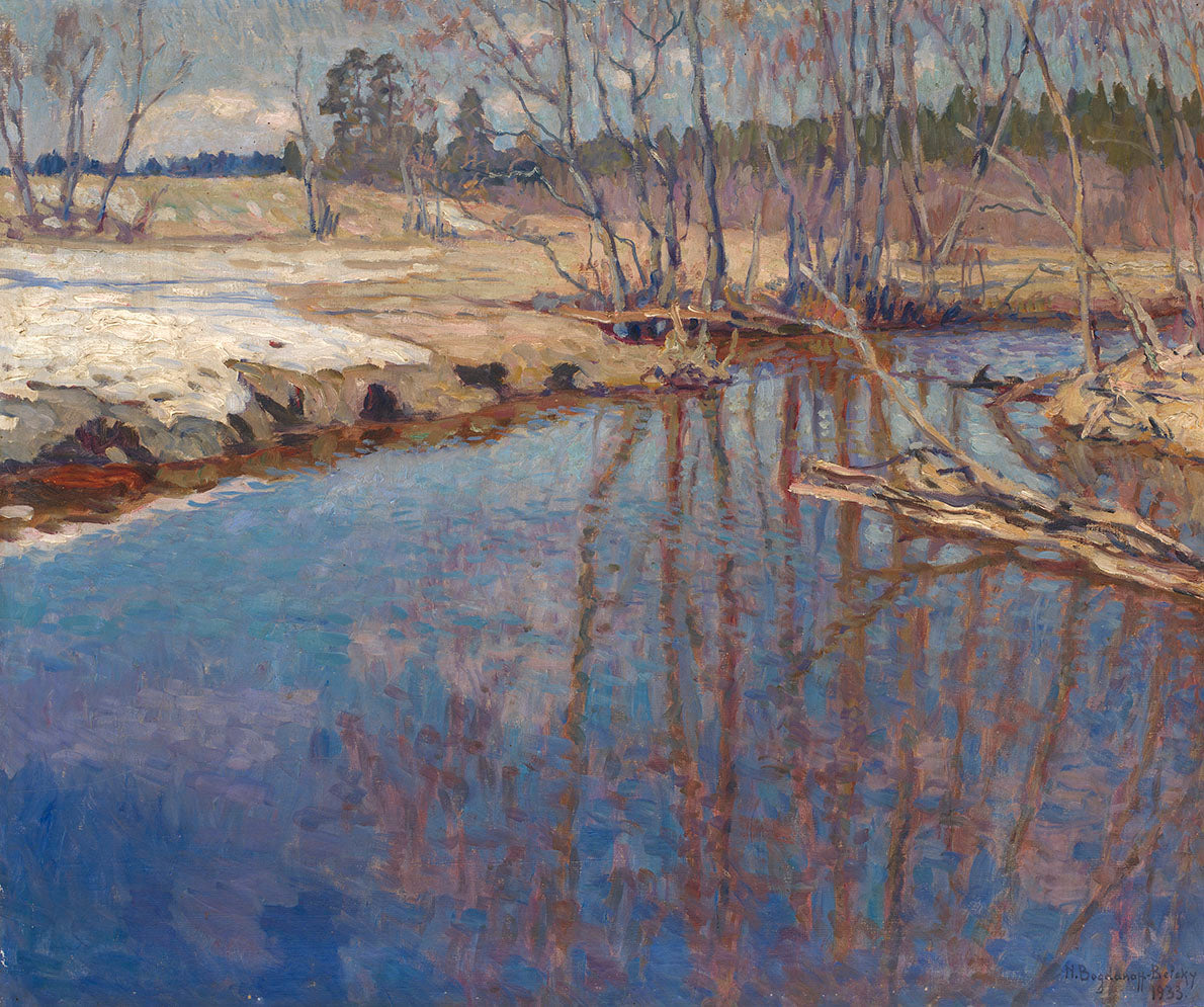 Nikolay Bogdanov Belsky Melted Water 1933 Fine Art Print