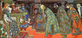 Ivan Bilibin Merchants. Illustration for Alexander Pushkin's 'Fairytale of the Tsar Saltan' 1905 Fine Art Print