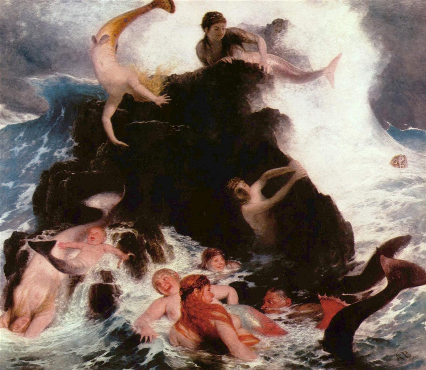 Arnold Böcklin Mermaids at Play 1886 Fine Art Print