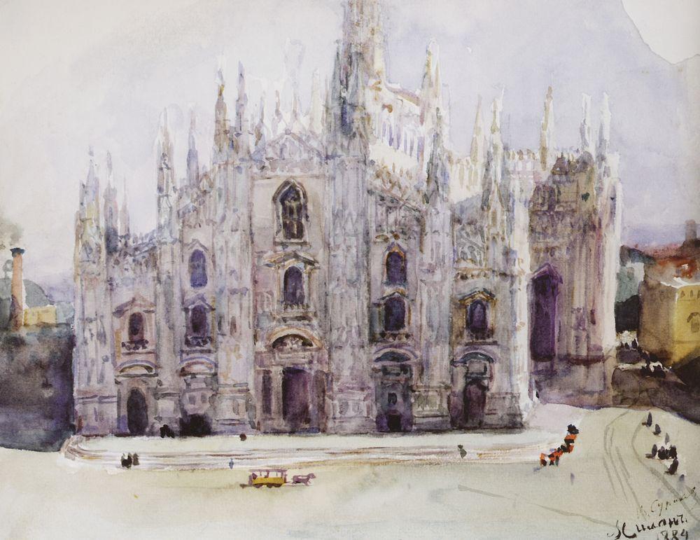 Vasily Surikov Milan's Cathedral 1884 Fine Art Print