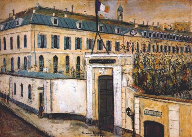 Maurice Utrillo Military hospital 1914 Fine Art Print