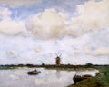 Johan Hendrik Weissenbruch Mill at the Lake 1845-1848 Fine Art Print