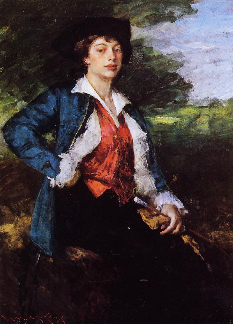 William Merritt Chase Miss L., aka Isabella Lathrop 1913 Fine Art Print