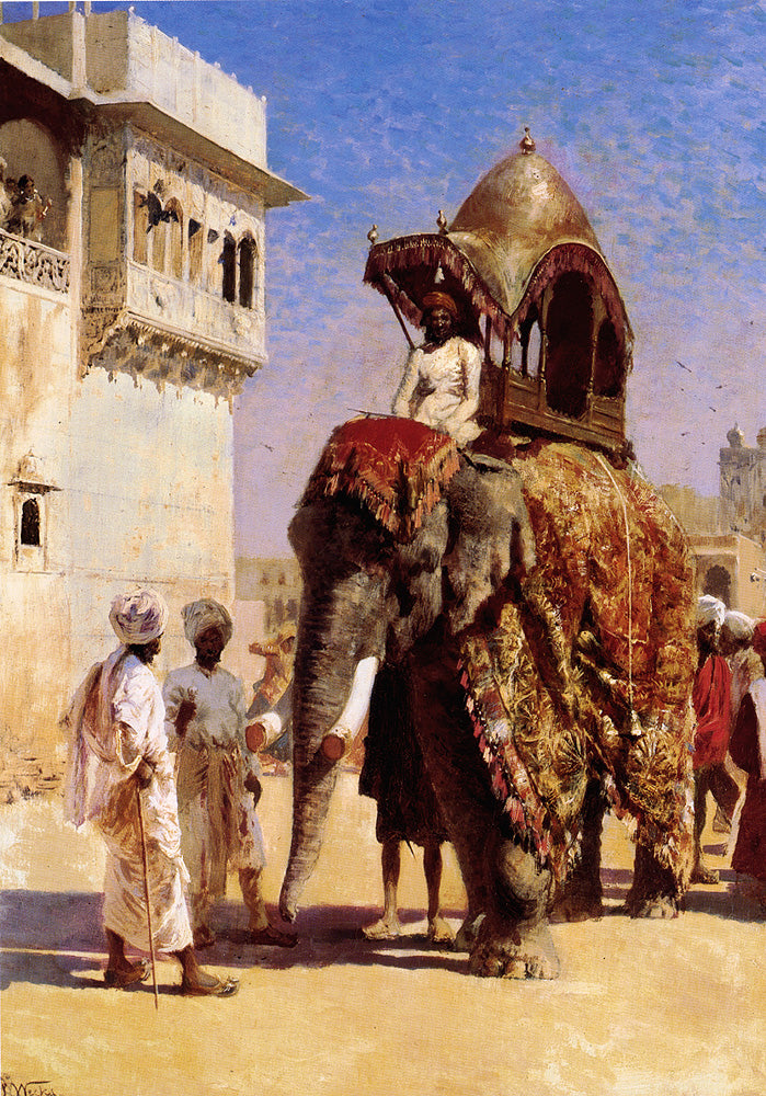 Edwin Lord Weeks Mogul's Elephant 1885 Fine Art Print